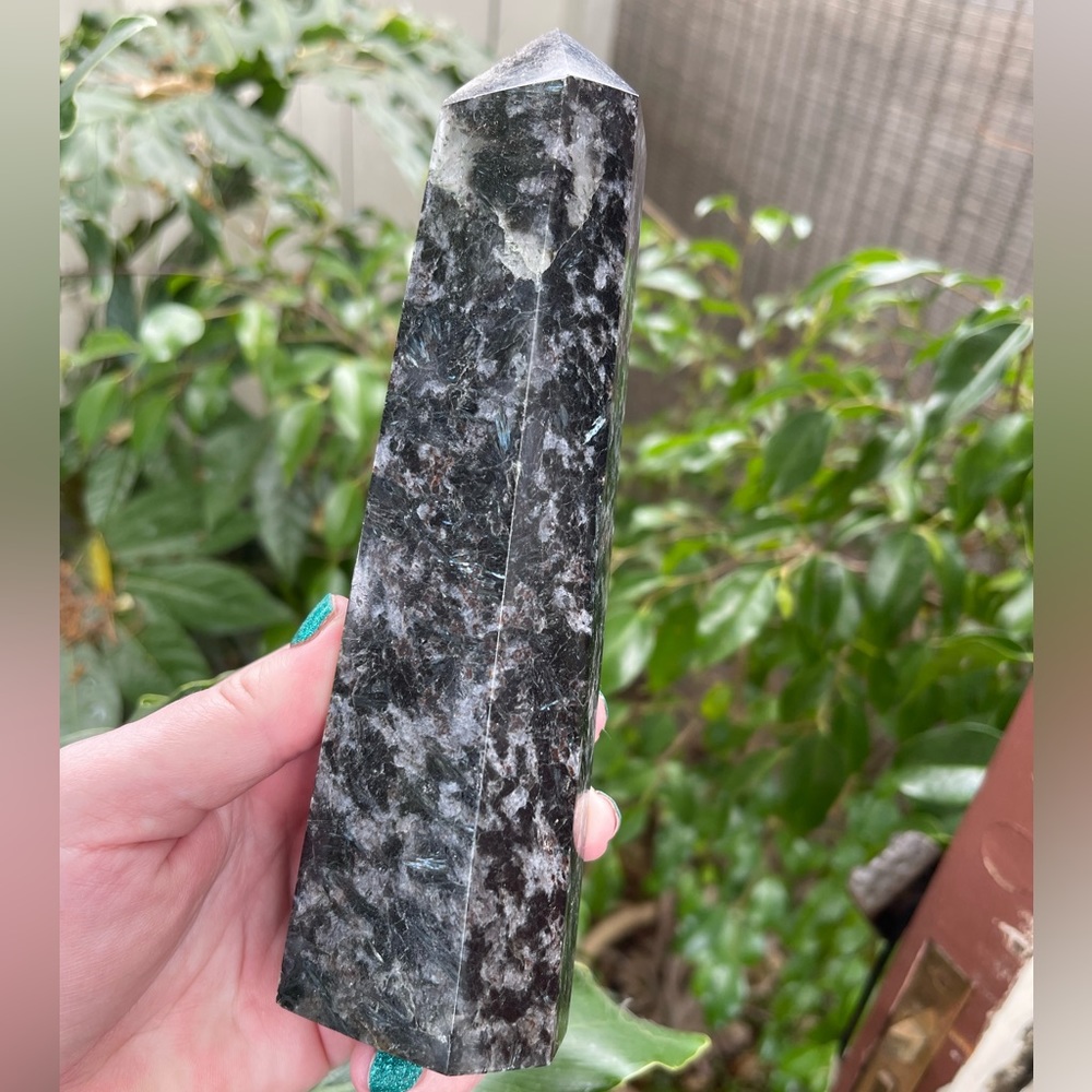 Inner Transformation gemstone!  Larvikite flashy black labradorite - Picture 3 of 6